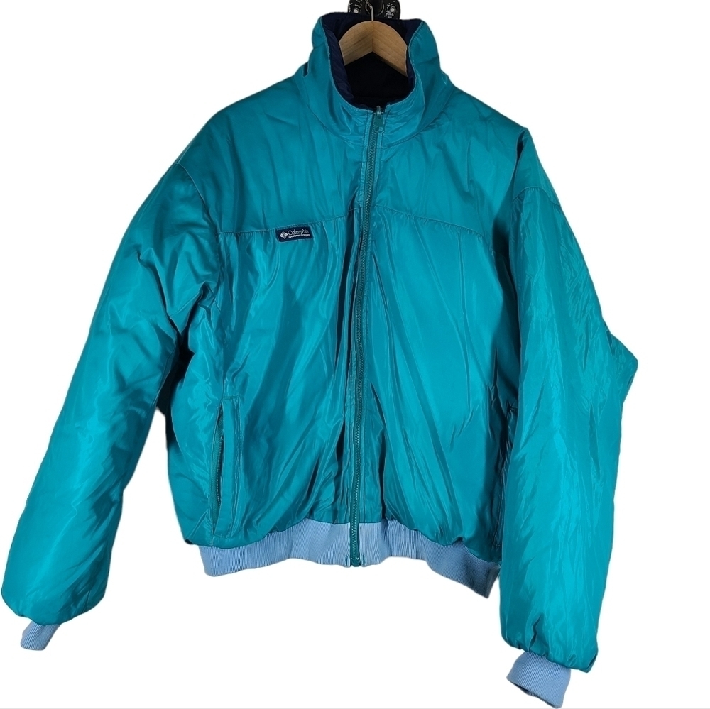 Vintage Columbia Down Puffer Jacket Reversable XL